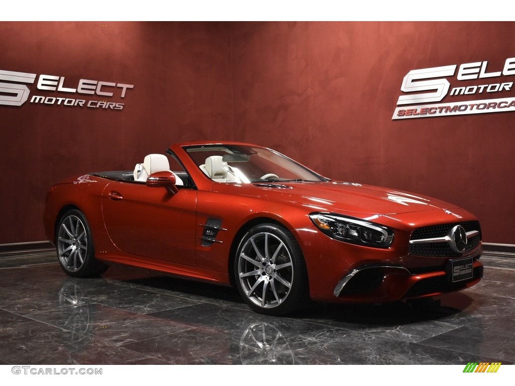 2017 SL 550 Roadster - designo Cardinal Red Metallic / Porcelain/Black photo #3