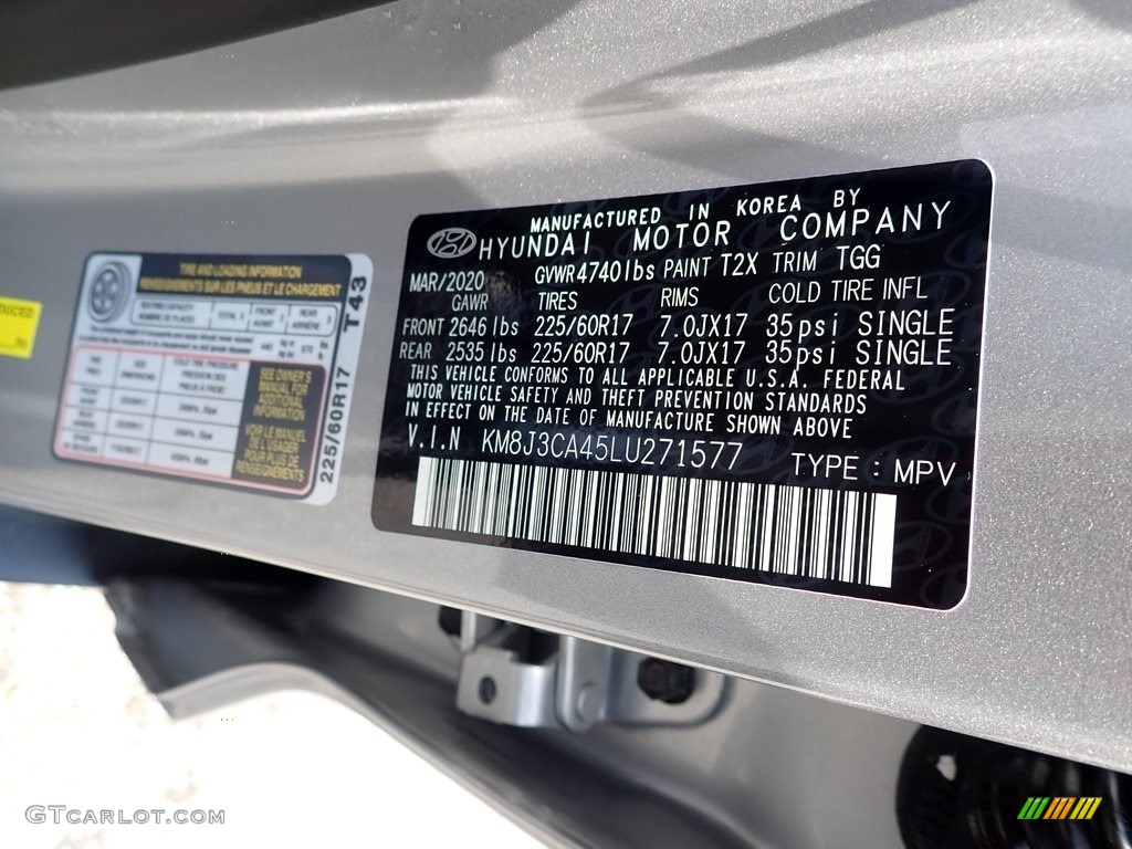 2020 Tucson Value AWD - Stellar Silver / Gray photo #12