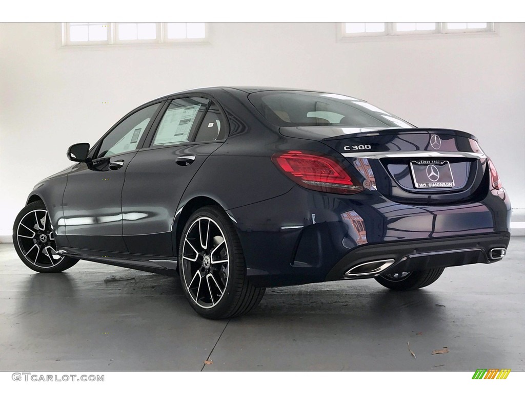 2020 C 300 Sedan - Lunar Blue Metallic / Saddle Brown/Black photo #2