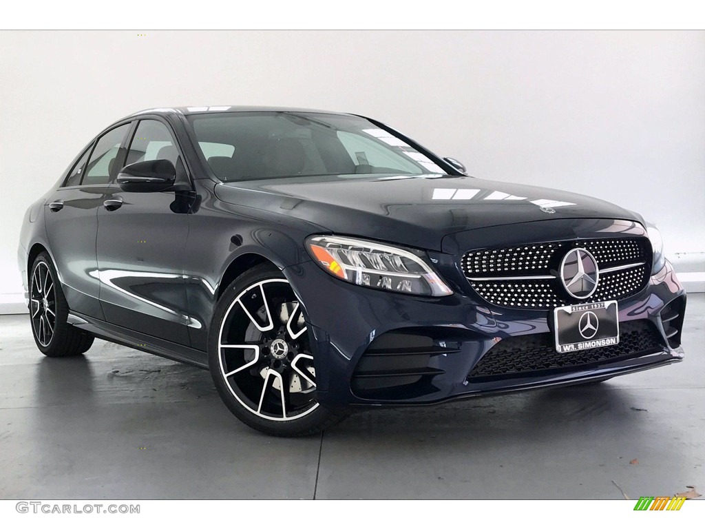 2020 C 300 Sedan - Lunar Blue Metallic / Saddle Brown/Black photo #10