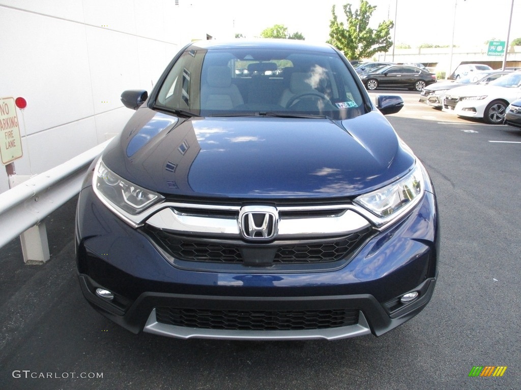2017 CR-V EX AWD - Obsidian Blue Pearl / Gray photo #8