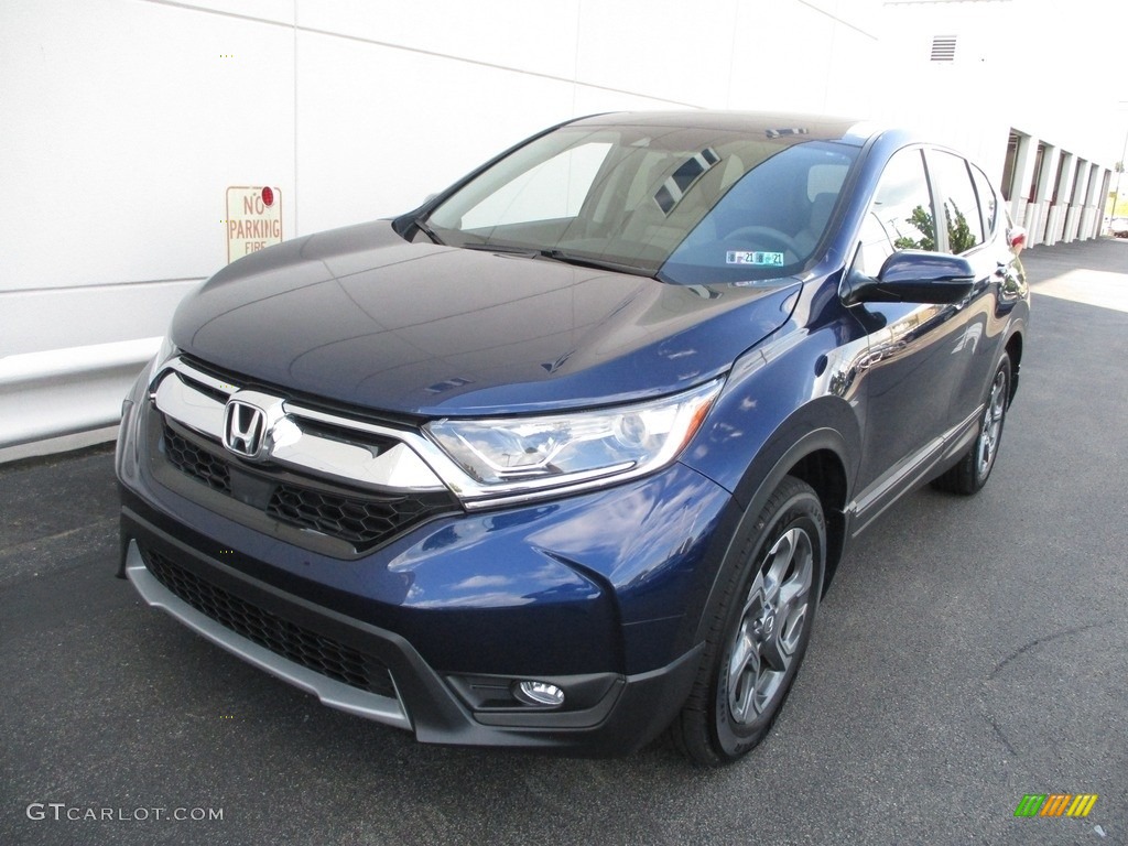 2017 CR-V EX AWD - Obsidian Blue Pearl / Gray photo #9