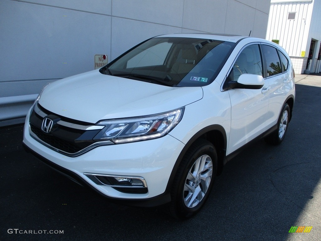 2015 CR-V EX - White Diamond Pearl / Beige photo #9