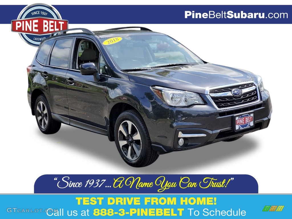 2018 Forester 2.5i Limited - Dark Gray Metallic / Platinum photo #1