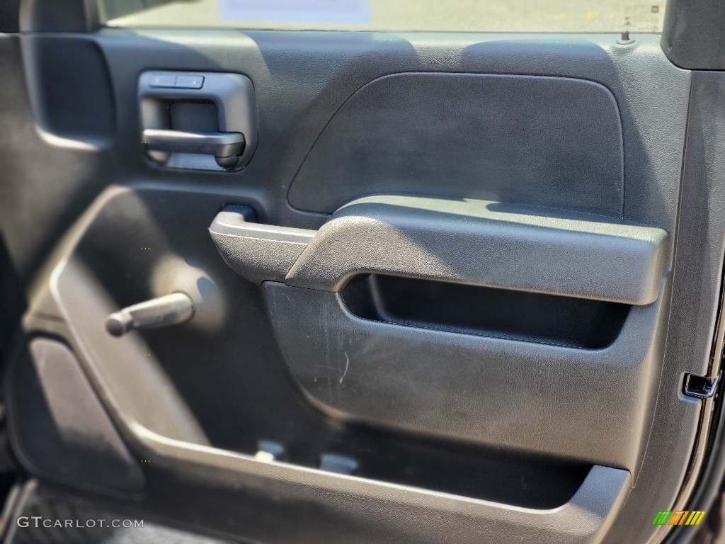 2015 GMC Sierra 1500 Regular Cab Jet Black/Dark Ash Door Panel Photo #138833606