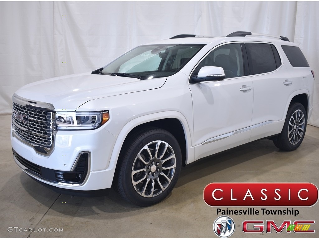 2020 Acadia Denali AWD - White Frost Tricoat / Jet Black photo #1