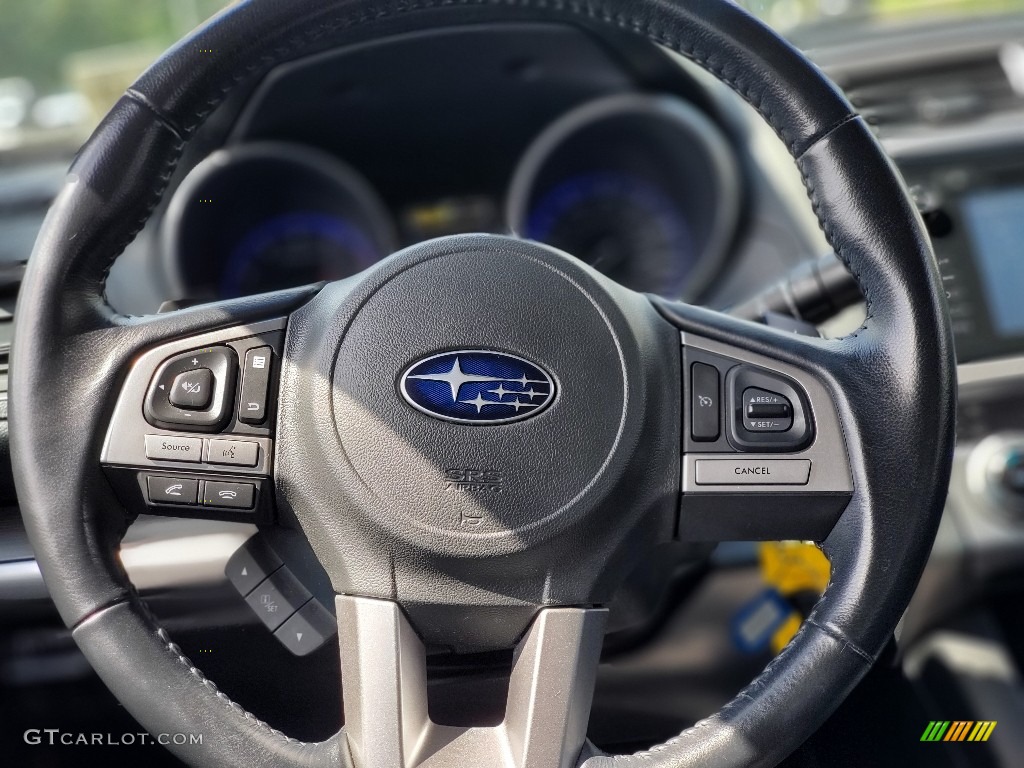 2016 Subaru Legacy 2.5i Limited Slate Black Steering Wheel Photo #138839411