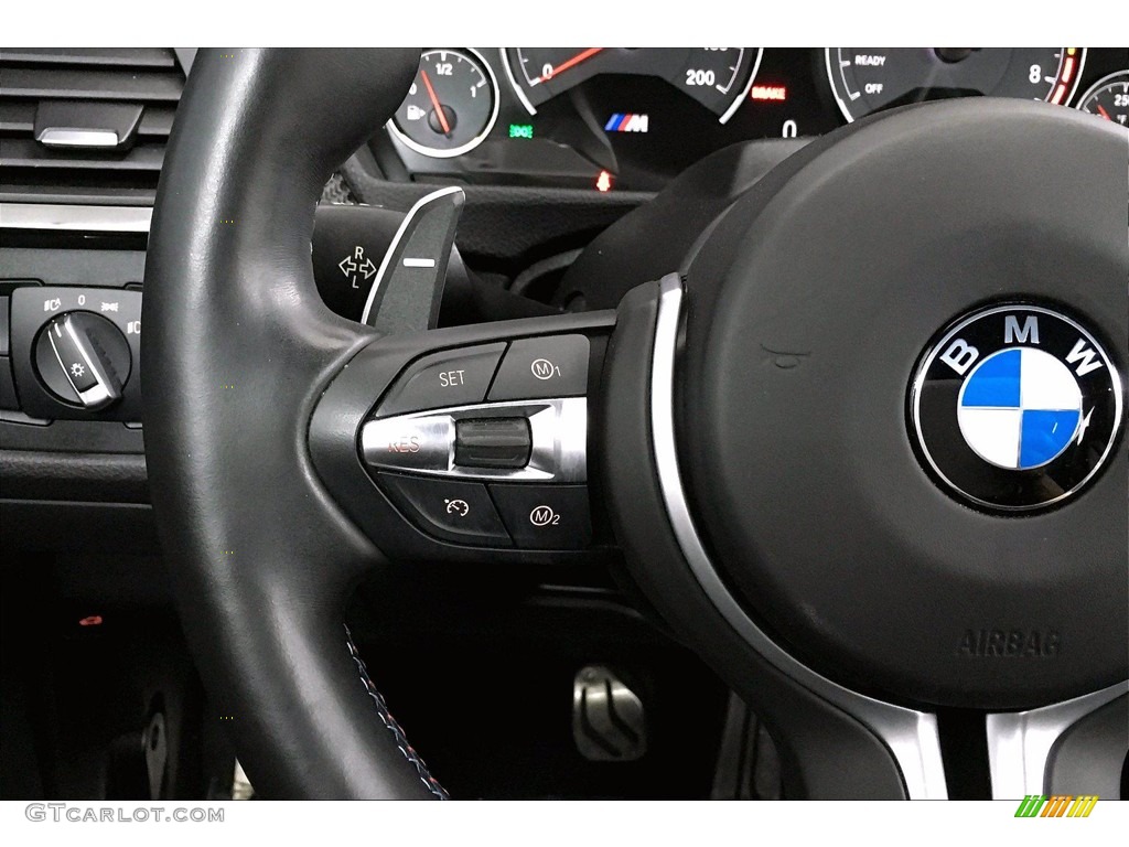 2017 BMW M4 Convertible Black Steering Wheel Photo #138839666