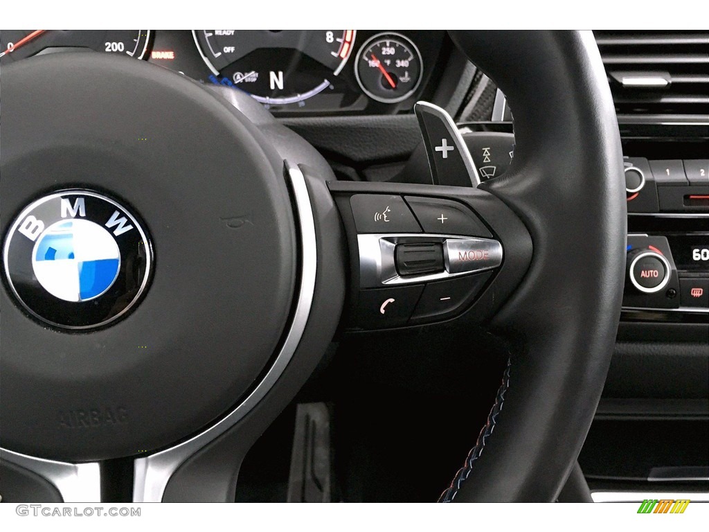 2017 BMW M4 Convertible Black Steering Wheel Photo #138839696