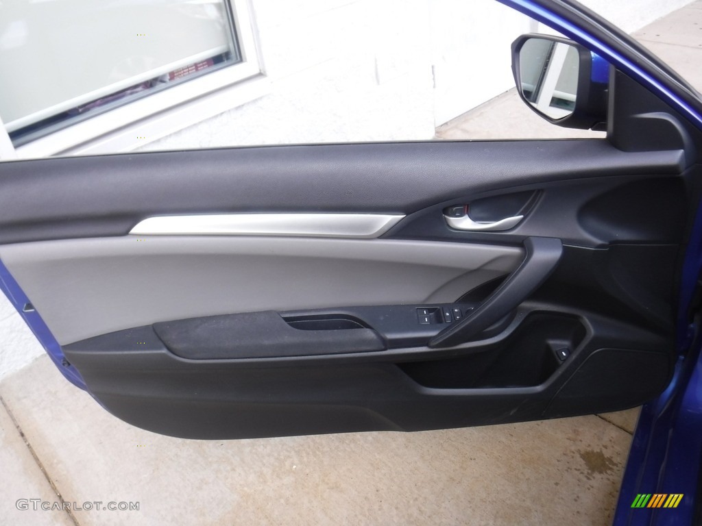 2017 Civic LX-P Coupe - Aegean Blue Metallic / Black/Gray photo #11