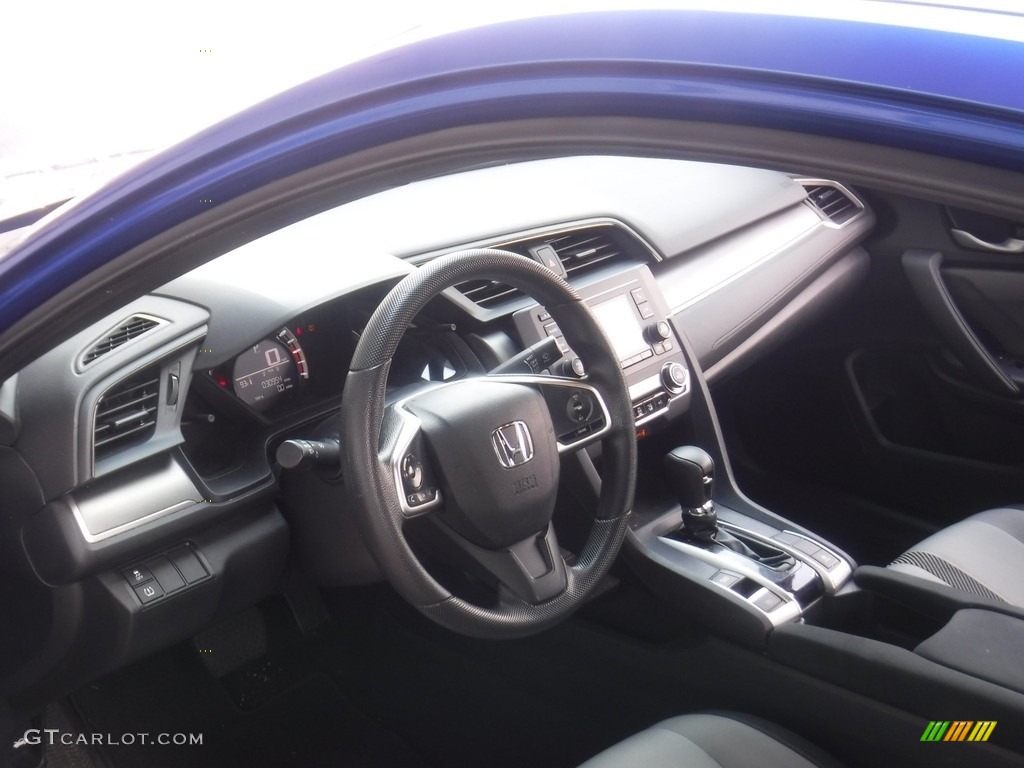 2017 Civic LX-P Coupe - Aegean Blue Metallic / Black/Gray photo #12