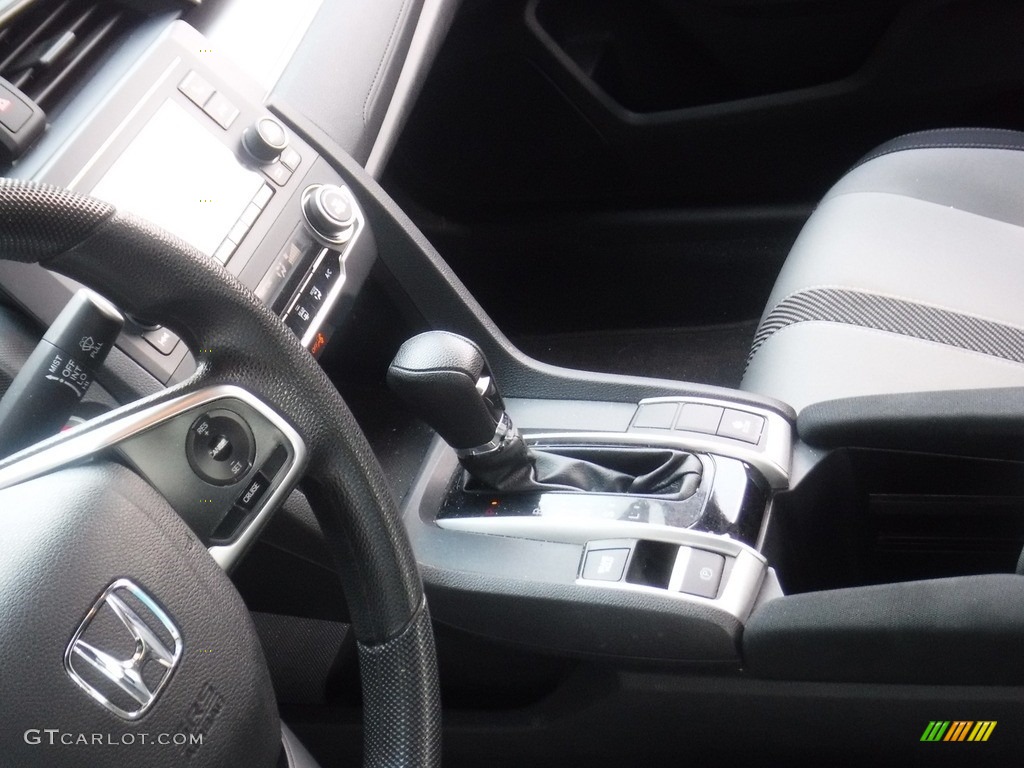 2017 Civic LX-P Coupe - Aegean Blue Metallic / Black/Gray photo #15