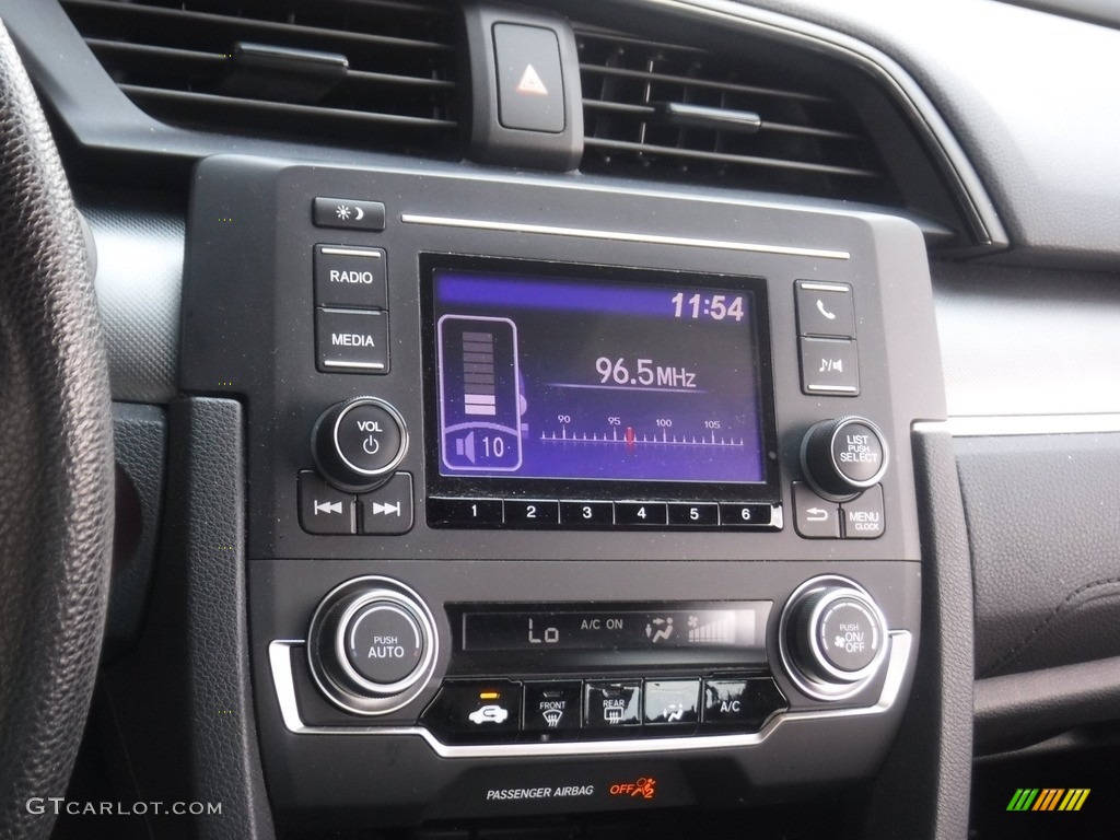 2017 Civic LX-P Coupe - Aegean Blue Metallic / Black/Gray photo #17