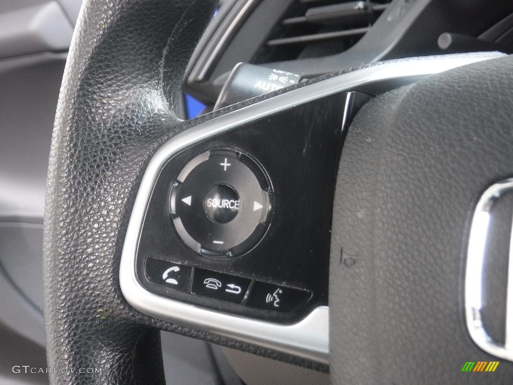 2017 Civic LX-P Coupe - Aegean Blue Metallic / Black/Gray photo #20