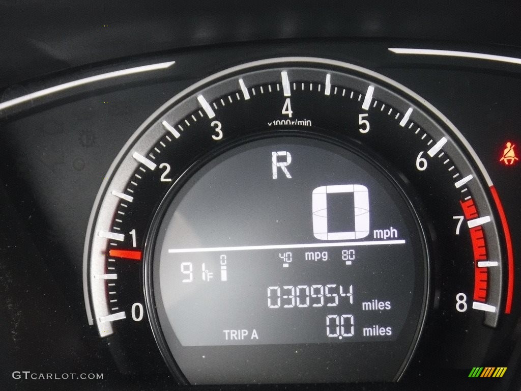 2017 Civic LX-P Coupe - Aegean Blue Metallic / Black/Gray photo #25