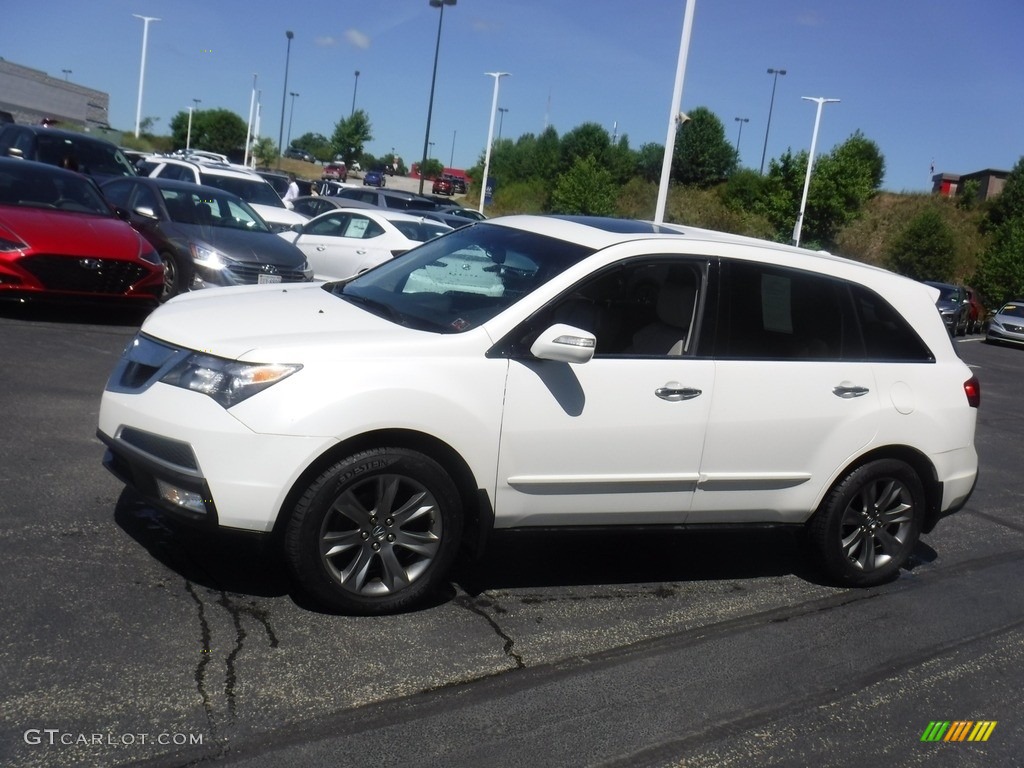 2011 MDX Advance - Aspen White Pearl / Taupe photo #7