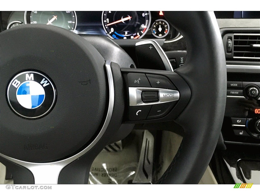 2017 BMW 6 Series 640i Convertible Ivory White Steering Wheel Photo #138843566
