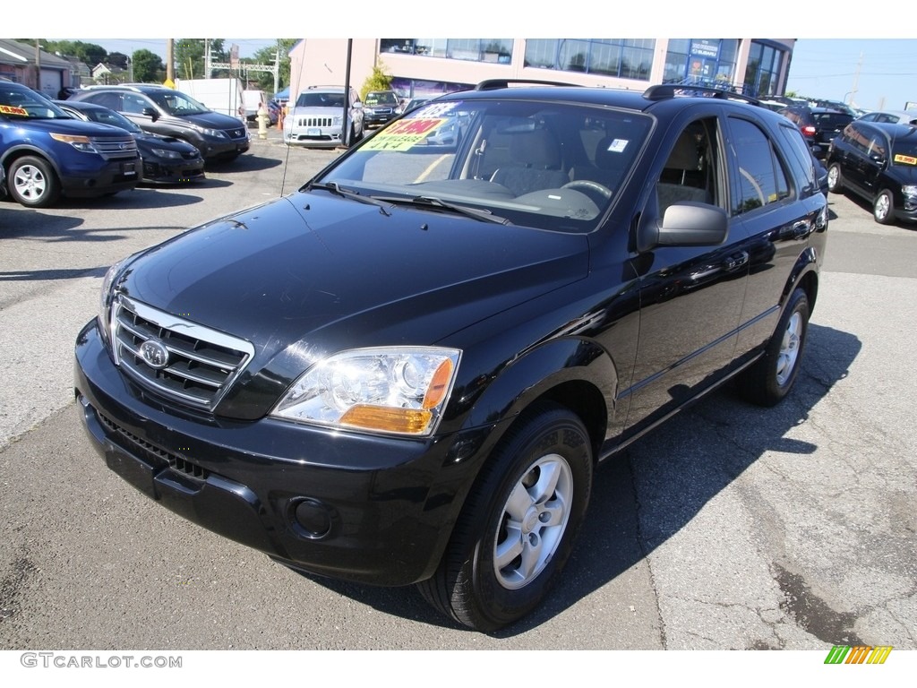 2008 Sorento LX 4x4 - Ebony Black / Beige photo #1