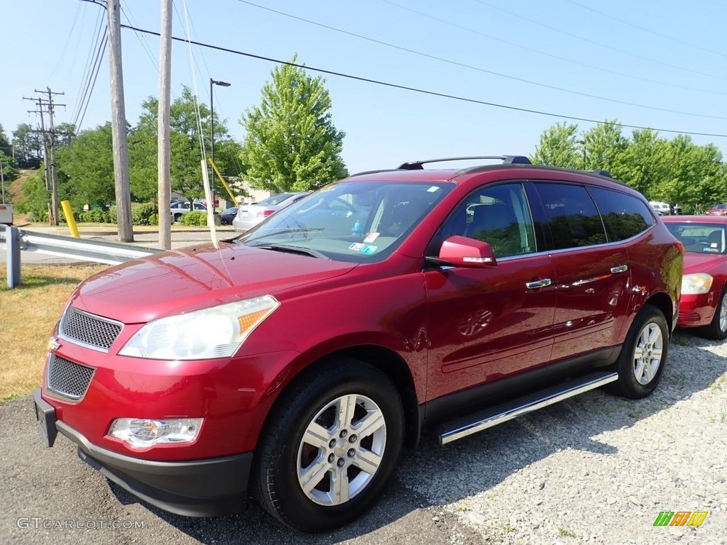 2011 Traverse LT AWD - Red Jewel Metallic / Dark Gray/Light Gray photo #1