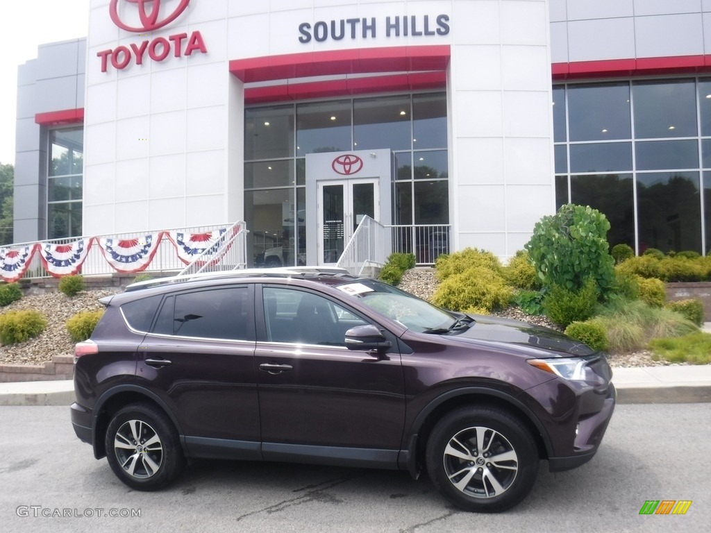 2017 RAV4 XLE AWD - Black Current Metallic / Black photo #2