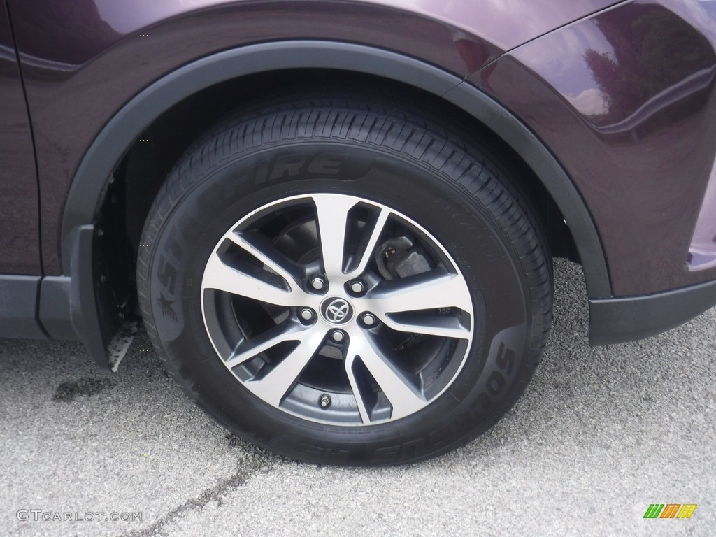 2017 RAV4 XLE AWD - Black Current Metallic / Black photo #8