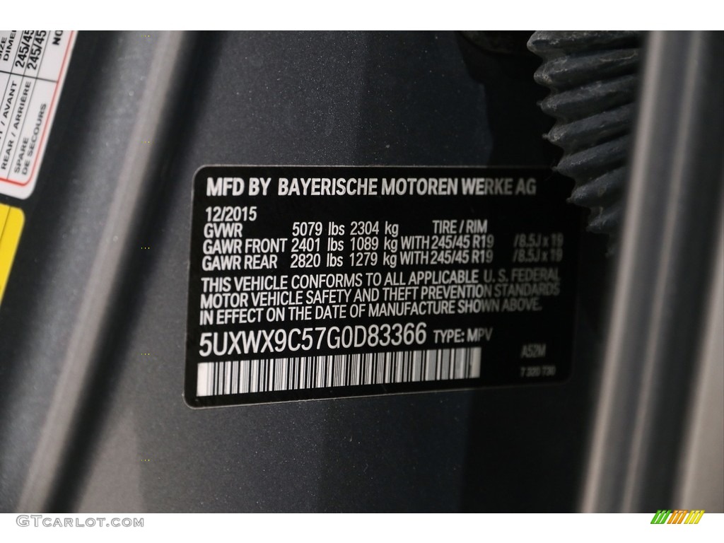 2016 X3 xDrive28i - Space Grey Metallic / Black photo #22