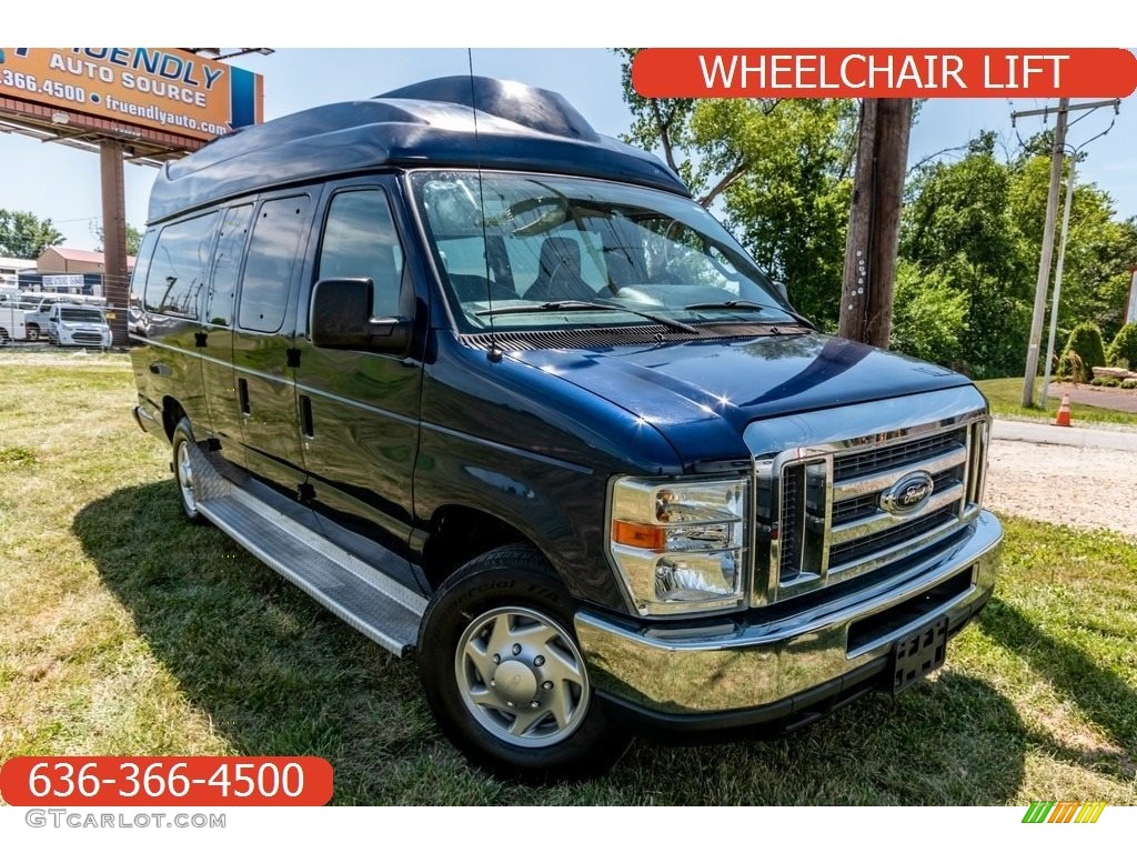 2011 E Series Van E350 XL Extended Passenger - Dark Blue Pearl Metallic / Medium Flint photo #1