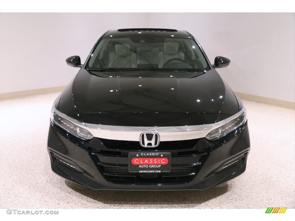 2018 Accord EX-L Sedan - Crystal Black Pearl / Gray photo #2