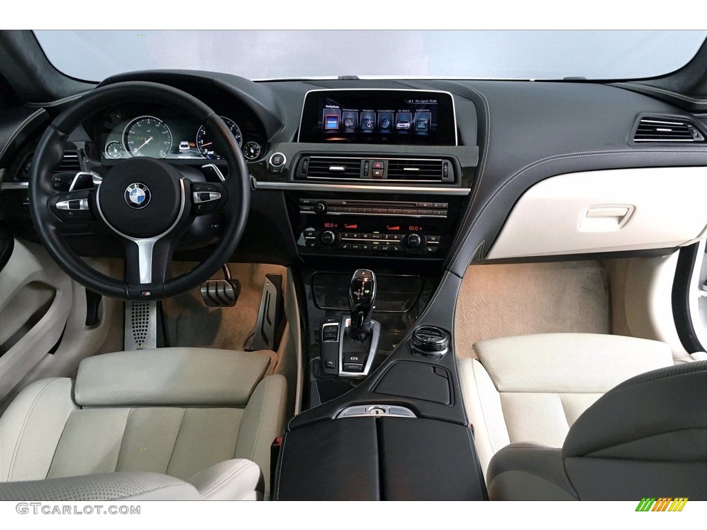 2017 BMW 6 Series 640i Coupe Ivory White Dashboard Photo #138859390