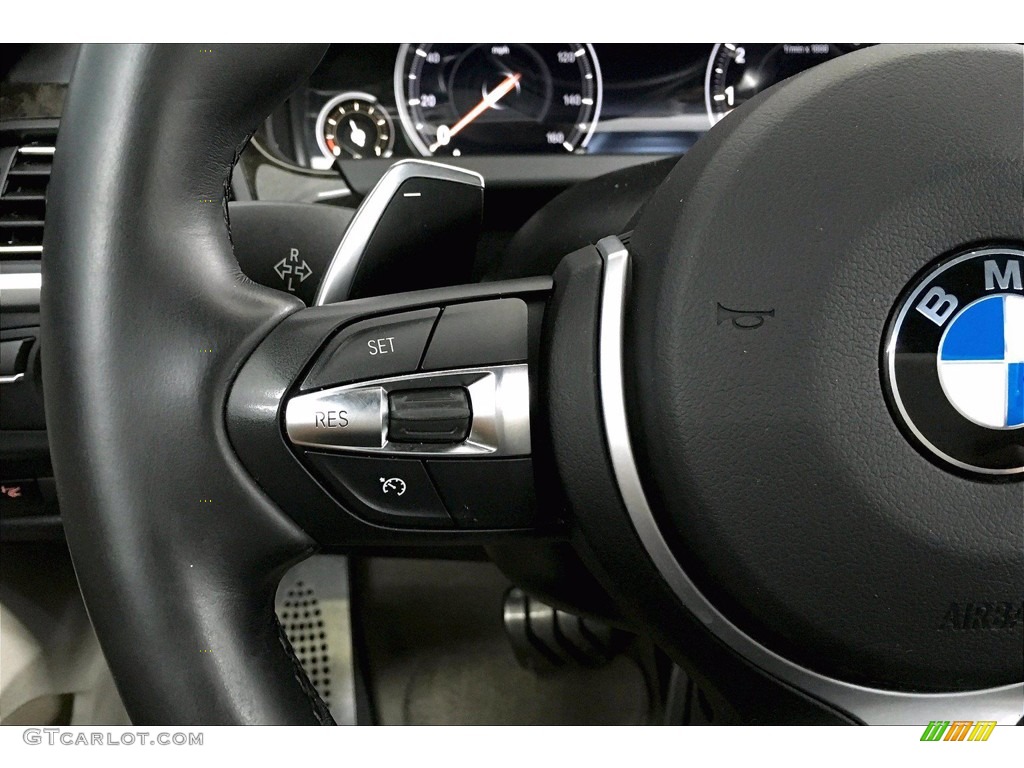 2017 BMW 6 Series 640i Coupe Ivory White Steering Wheel Photo #138859479