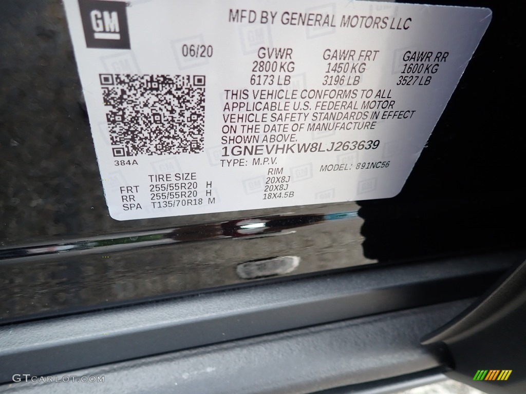 2020 Traverse LT AWD - Mosaic Black Metallic / Jet Black photo #15