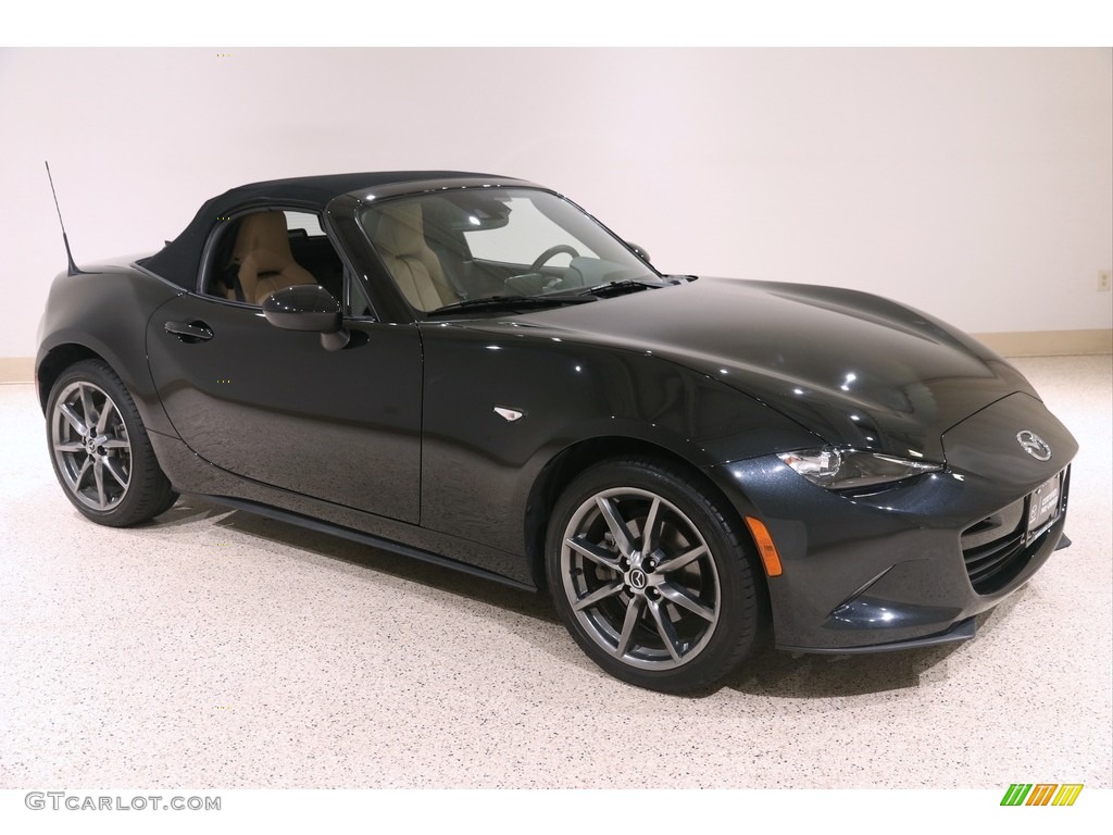 2017 MX-5 Miata Grand Touring - Jet Black Mica / Tan photo #2