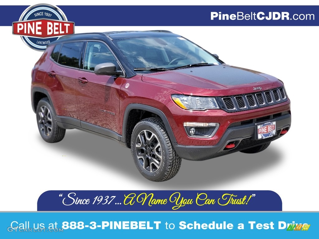 2020 Compass Trailhawk 4x4 - Redline Pearl / Ruby Red/Black photo #1