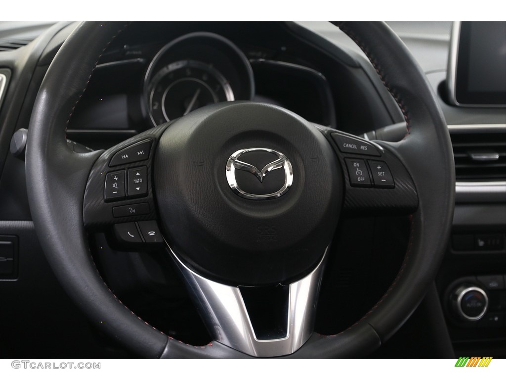 2015 Mazda MAZDA3 s Grand Touring 4 Door Black Steering Wheel Photo #138871658