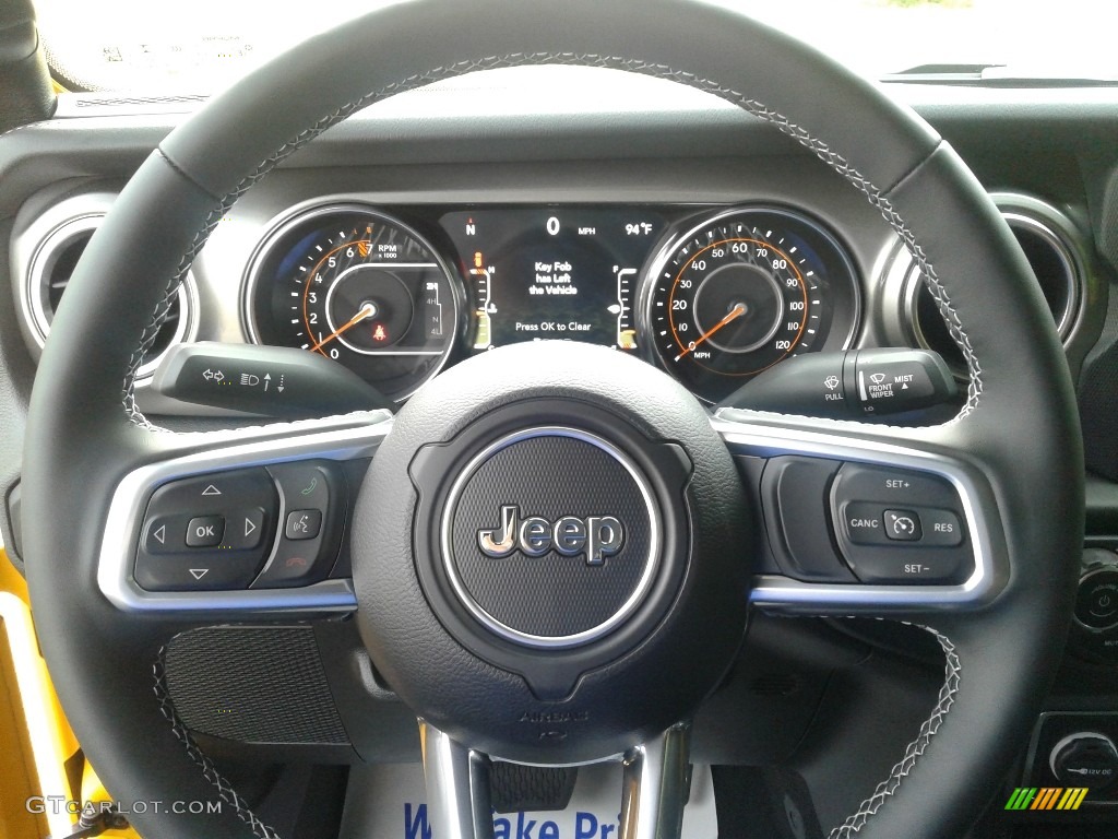2020 Jeep Wrangler Unlimited Sahara 4x4 Black Steering Wheel Photo #138872471