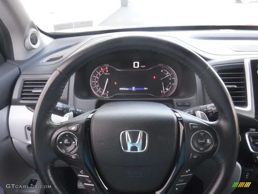 2016 Honda Pilot Touring AWD Gray Steering Wheel Photo #138872714