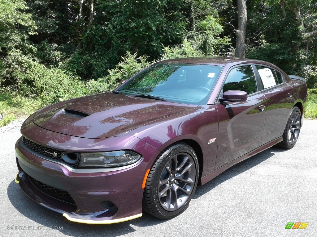 2020 Charger Scat Pack - Hellraisin / Black photo #2