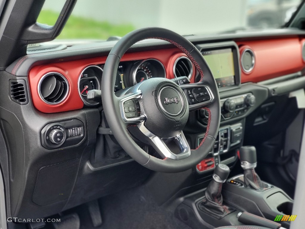 2020 Jeep Gladiator Rubicon 4x4 Black Steering Wheel Photo #138873785