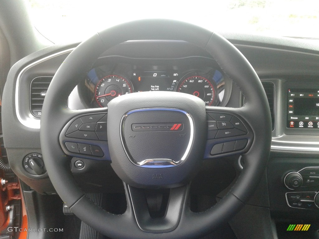 2020 Dodge Charger SXT Black Steering Wheel Photo #138874772
