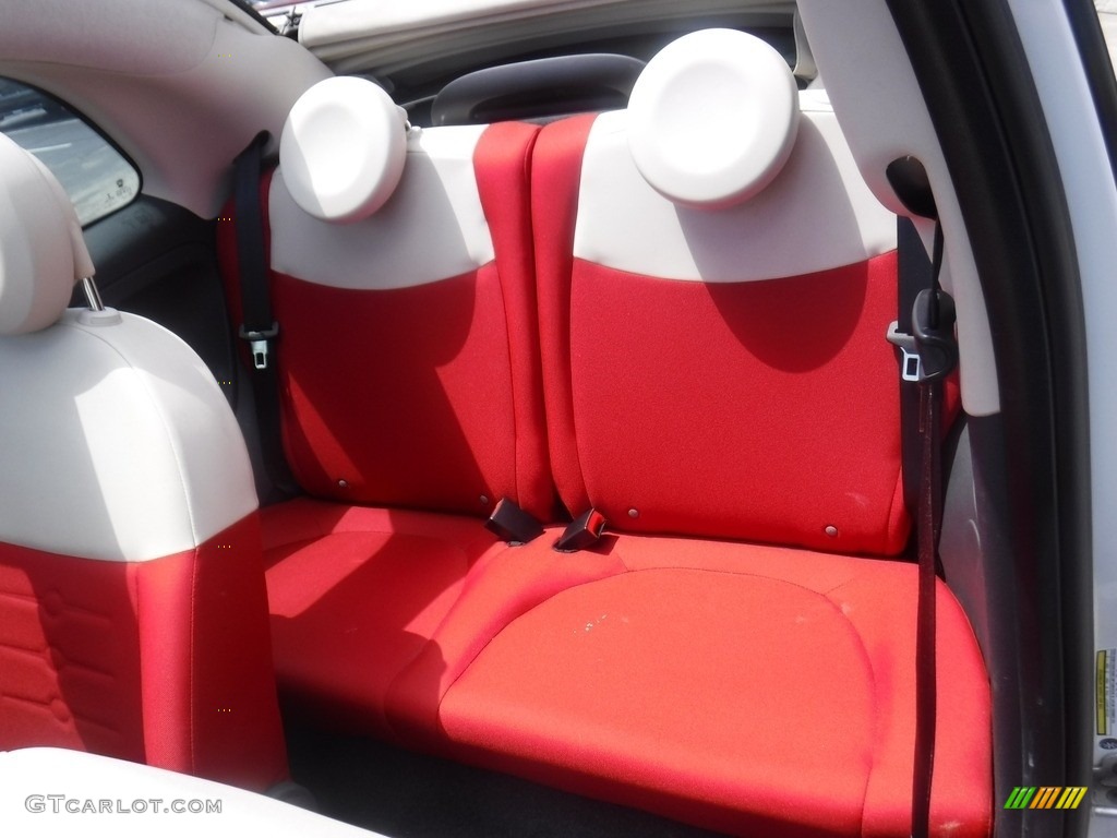 Avorio/Rosso (Ivory/Red) Interior 2015 Fiat 500c Pop Photo #138876125