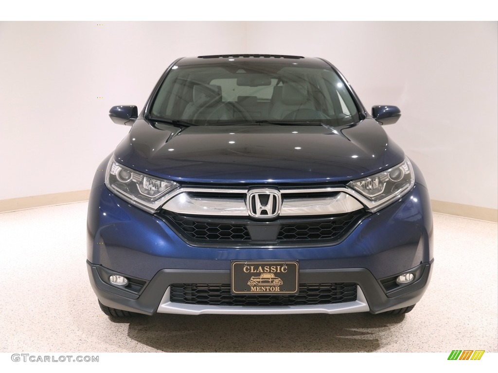 2018 CR-V EX-L AWD - Obsidian Blue Pearl / Gray photo #2