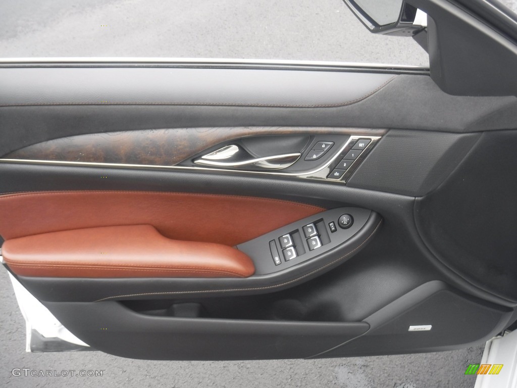 2016 Cadillac CTS 3.6 Performace AWD Sedan Kona Brown/Jet Black Door Panel Photo #138881333