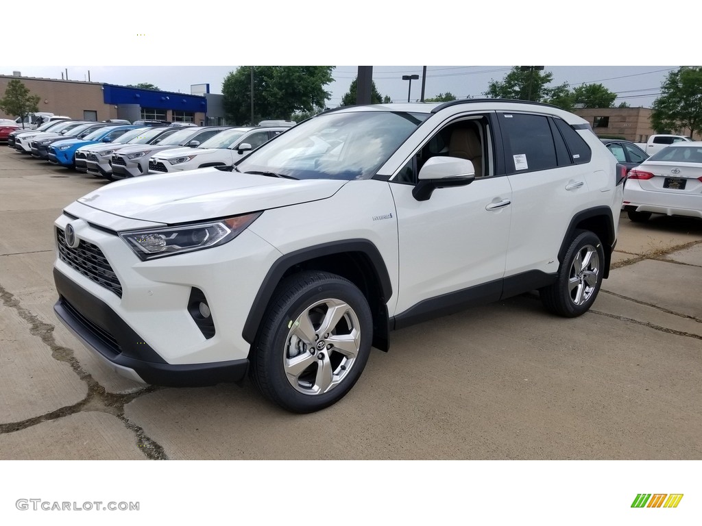 Blizzard White Pearl 2020 Toyota RAV4 Limited AWD Hybrid Exterior Photo #138884396