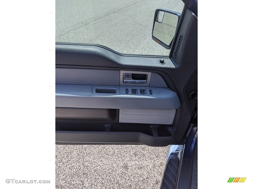 2011 F150 XLT SuperCab 4x4 - Dark Blue Pearl Metallic / Steel Gray photo #5
