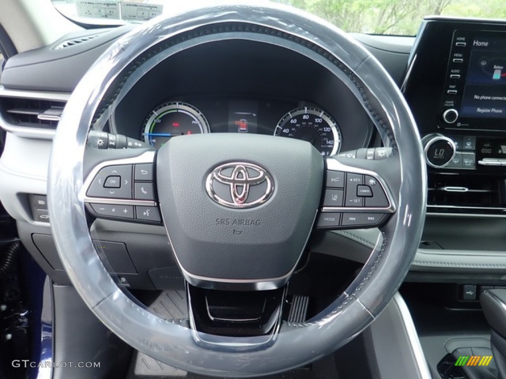 2020 Toyota Highlander Hybrid LE AWD Graphite Steering Wheel Photo #138889754