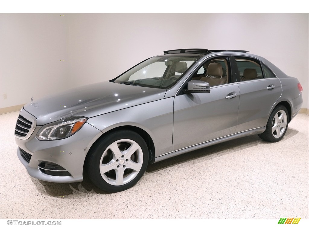 2014 E 350 4Matic Sedan - Paladium Silver Metallic / Silk Beige/Espresso Brown photo #3
