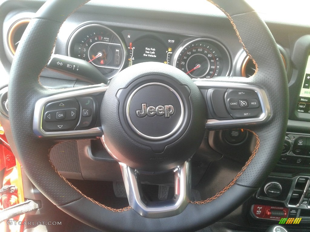 2020 Jeep Gladiator Mojave 4x4 Black Steering Wheel Photo #138891839