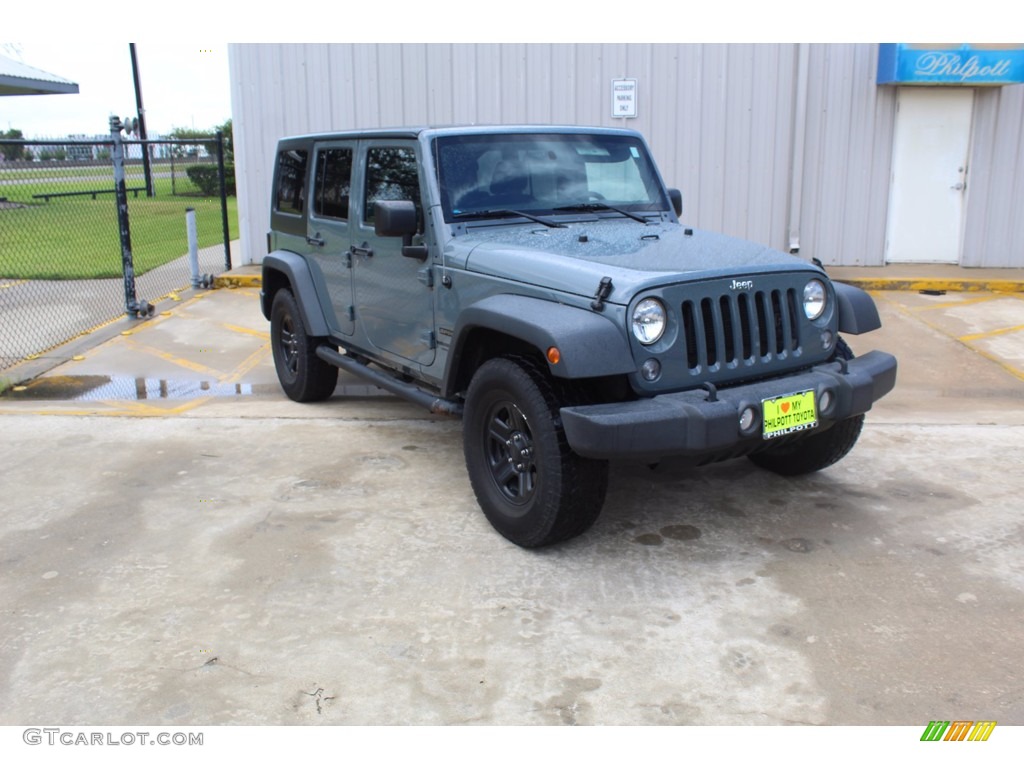 2015 Wrangler Unlimited Sport 4x4 - Anvil / Black photo #2