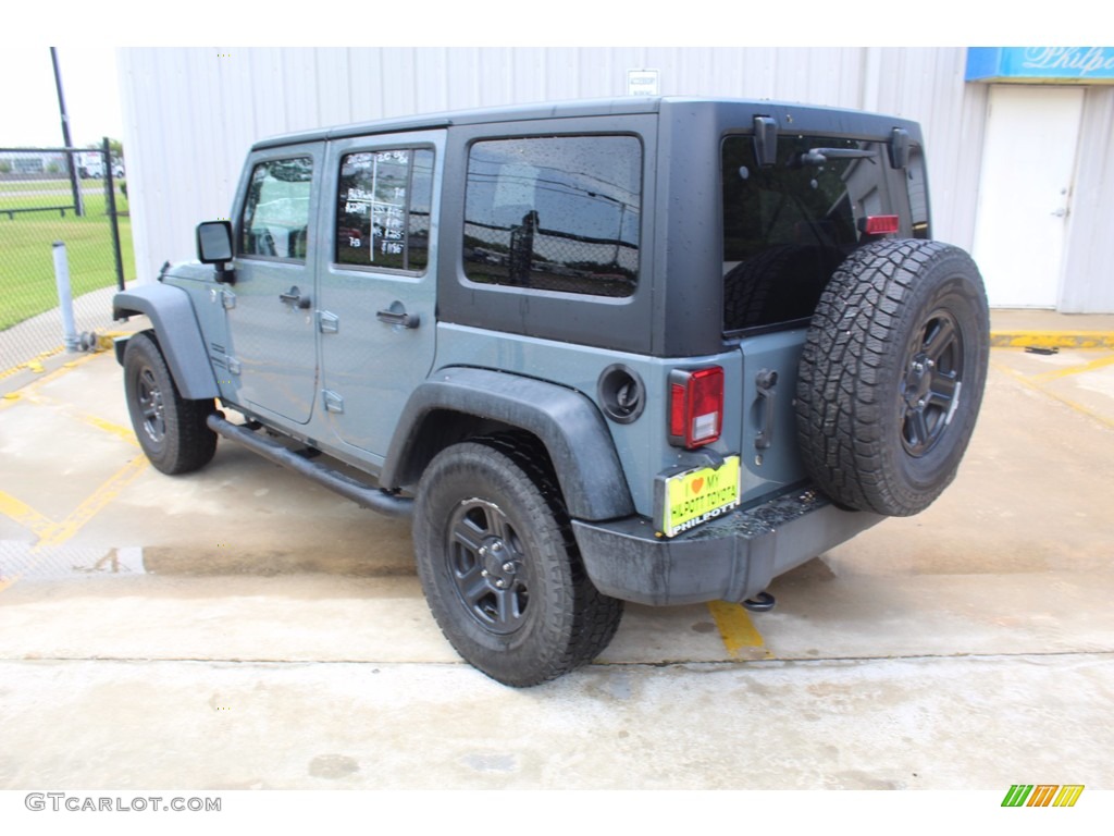2015 Wrangler Unlimited Sport 4x4 - Anvil / Black photo #6