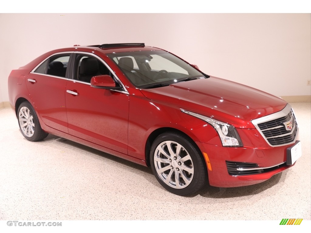 Red Obsession Tintcoat 2017 Cadillac ATS AWD Exterior Photo #138894275